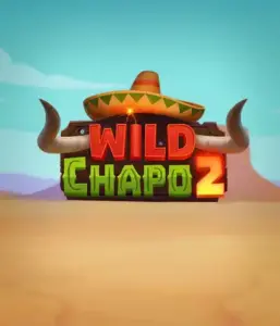 Experience the lively Mexican desert with Wild Chapo 2 slot by Relax Gaming, showcasing a whimsical bull wearing a sombrero amid a serene desert backdrop. This image conveys the excitement and culture of the game, great for players who enjoy unique themes, offering a captivating play experience.